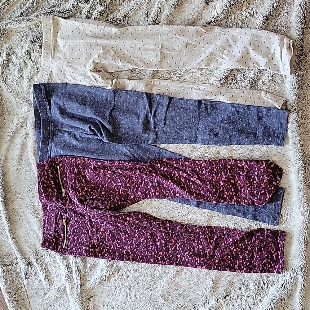 GIRLS Bundle of 3 Leggings, H&M Crew Cuts, size 8 Vintage
